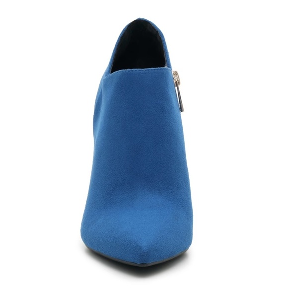 NEW Jessica Simpson Luela Suede Heeled Ankle Bootie in Cobalt - Picture 2 of 4